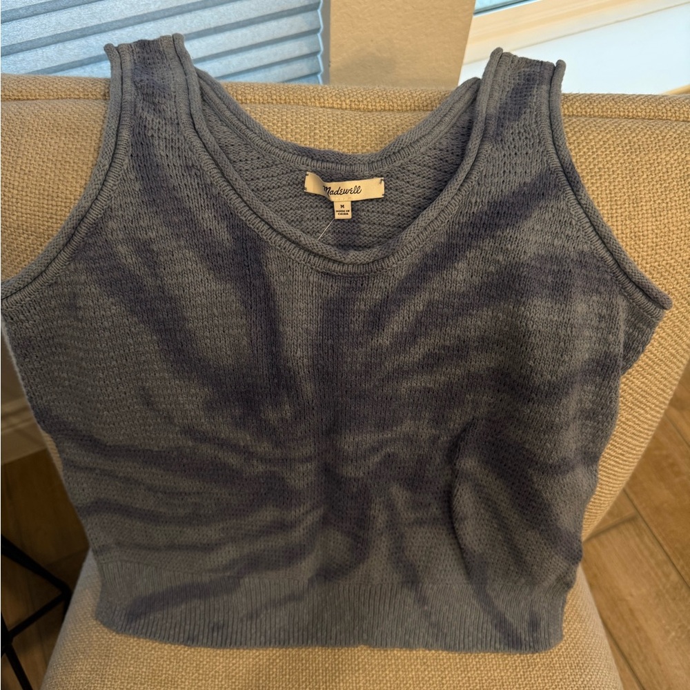 Madewell Charcoal Tie-Dye Tank Top